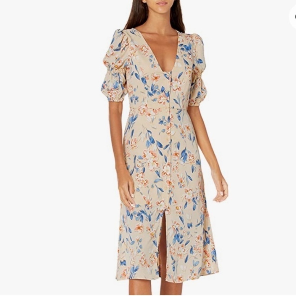 BCBGeneration Floral Smocked Dress Blush Pink Size 6